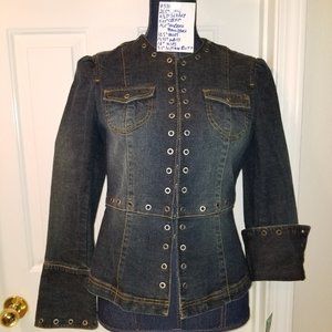 #370 NWT Classique Entier Grommet Denim Jacket SP